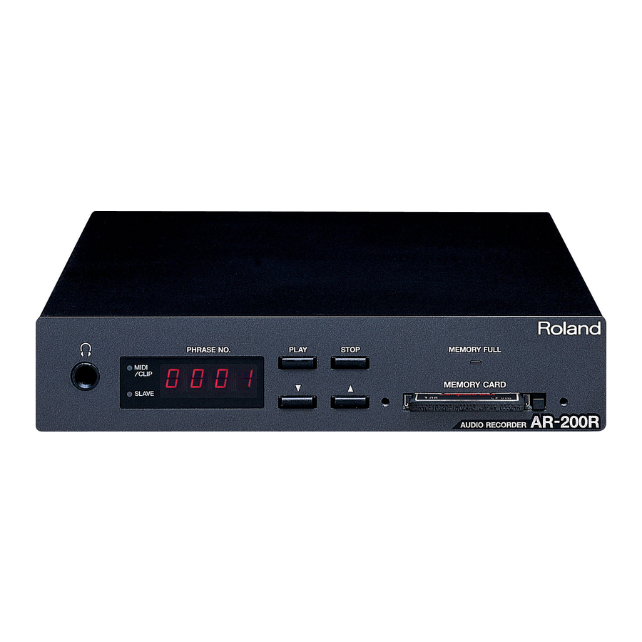 Roland RSS AR Series Brochure & Specs