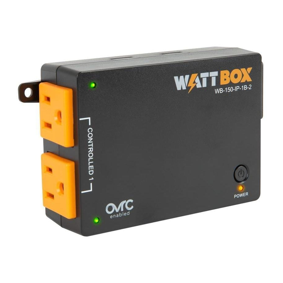 WattBox WB-150-IP-1B-2 Power Controller Manuals