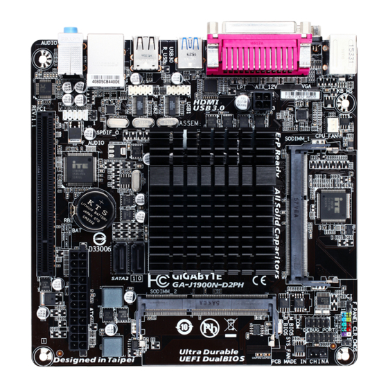 Gigabyte GA-J1900N-D2PH User Manual