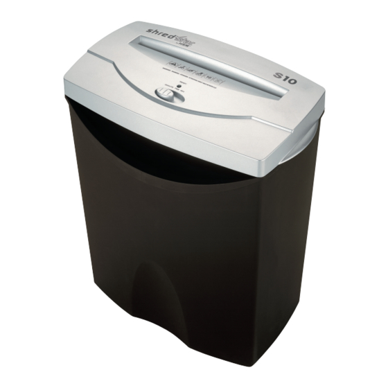 HSM Shredstar S10SC Manuals