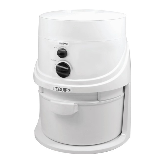 L'Equip NUTRIMILL Care And Maintenance Quick Manual