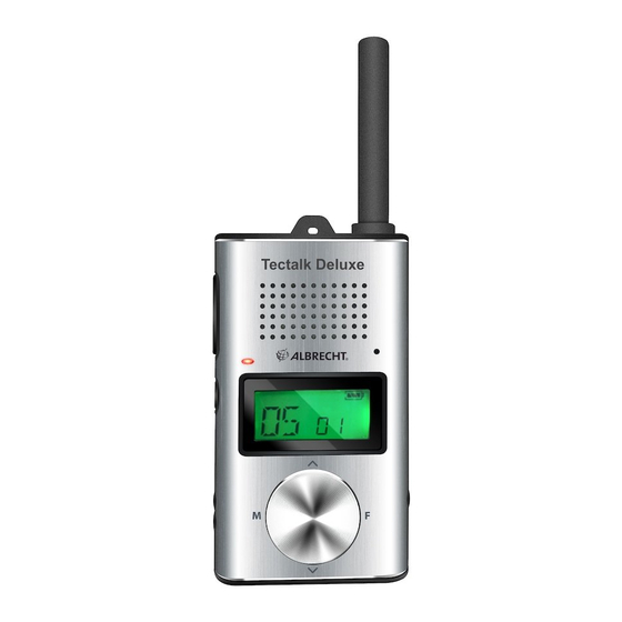 Albrecht Tectalk Deluxe Manual