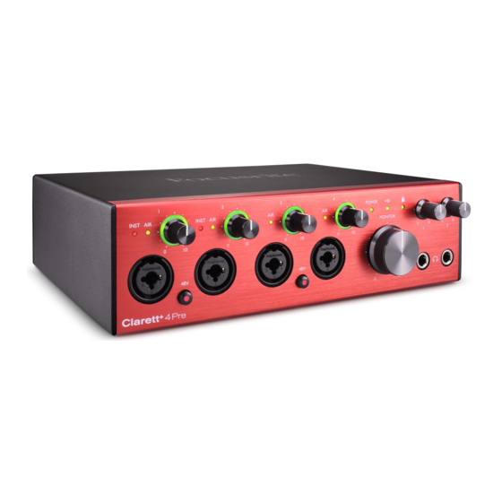 Focusrite Clarett+ 4Pre User Manual