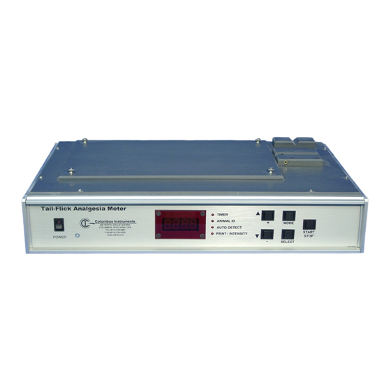 Columbus Instruments Tail-Flick Analgesia Meter Instruction Manual