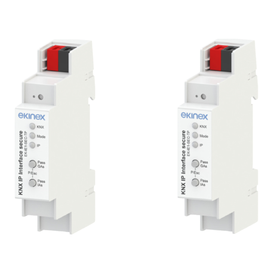 Ekinex EK-IE1-SEC-TP Mounting Instructions