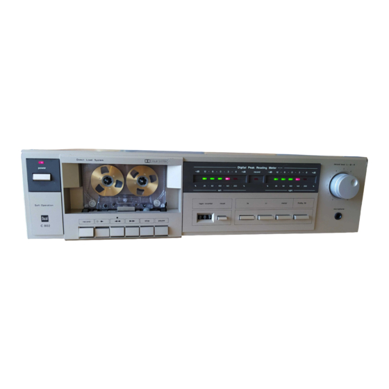 Dual C802 Operating Instructions Manual