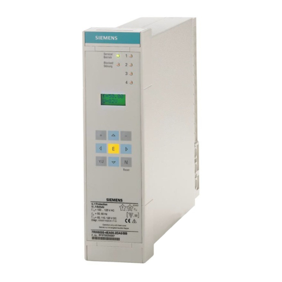 Siemens SIPROTEC 7RW600 Manuals