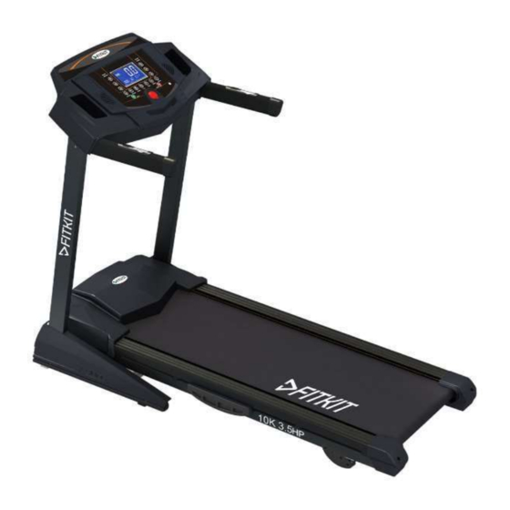 FITKIT 10K 3.5HP Motorized Treadmill Manuals