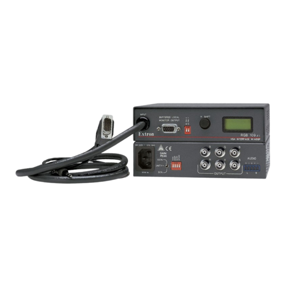 Extron electronics RGB 109xi Setup Manual