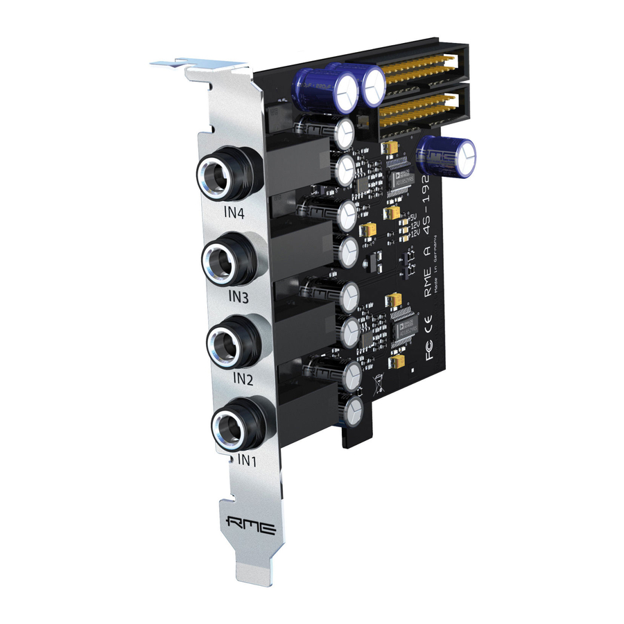 RME Audio AI4S-192 AIO User Manual