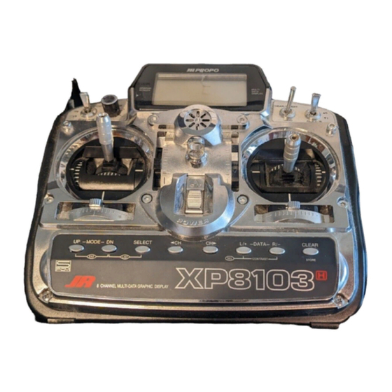 Horizon Hobby JR 8103 Heli Programming Manual