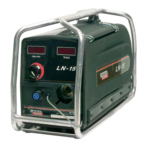Lincoln Electric LN-15 WIRE FEEDER SVM166-A Manuals
