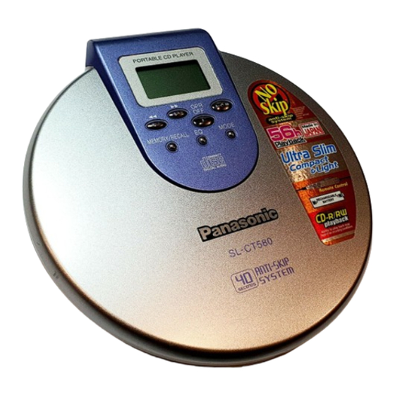 Panasonic SL-CT580 Operating Instructions Manual