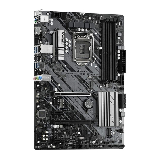ASROCK B460 Phantom Gaming 4 Manual