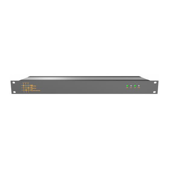 Matrix Switch Corporation MSC-DE1616S Product Manual