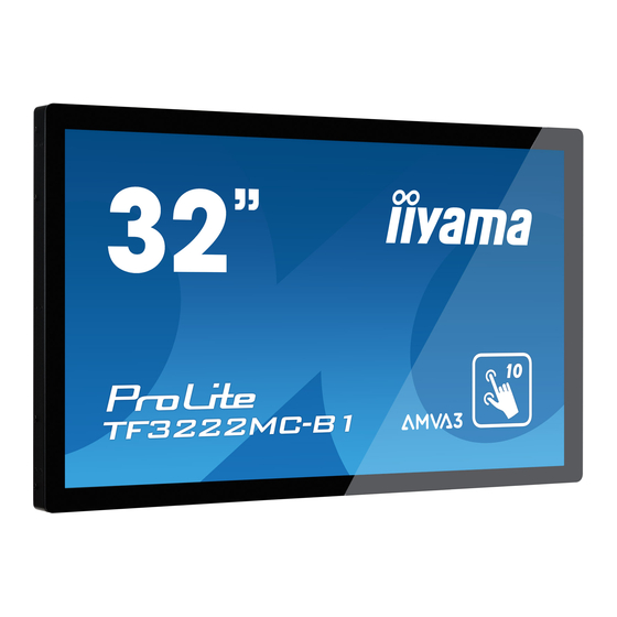 Iiyama ProLite TF3222MC-B1 Manuals