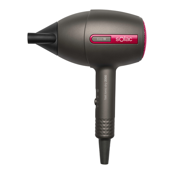 SOLAC SH7087 Instructions For Use Manual