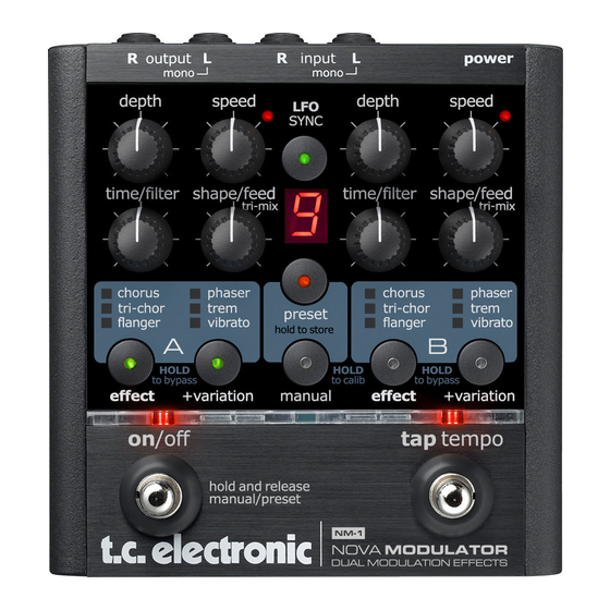 TC Electronic NOVA Modulator NM-1 User Manual