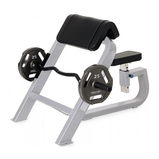 User Manuals: Precor CW-202 Seated Preacher Curl