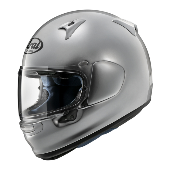 Arai Regent-X Operation Instructions Manual