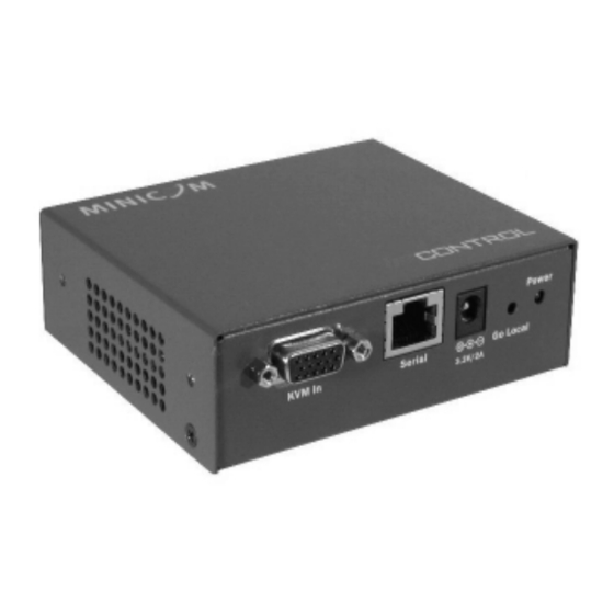 Minicom TRIPP-LITE IP Control Quick Start Manual