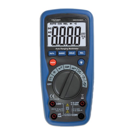 Oxford PRECISION OXD-516-6487F Operator's Manual