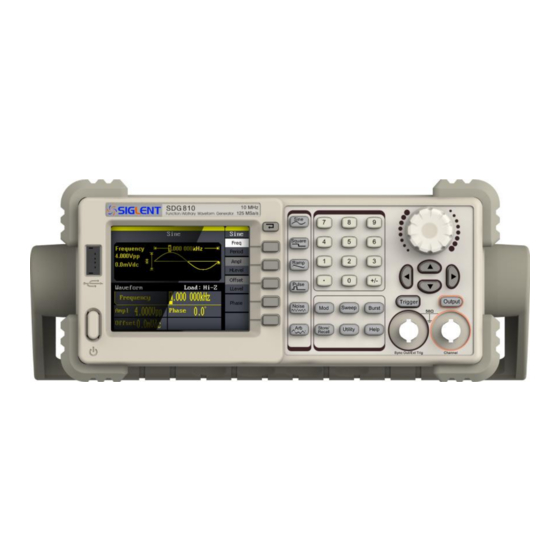 SIGLENT TECHNOLOGIES SDG800 Series User Manual