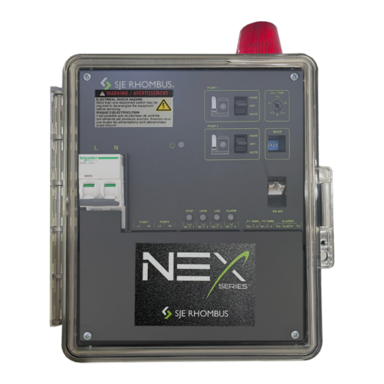 SJE Rhombus NEX Series Installation Instructions And Operation Manual