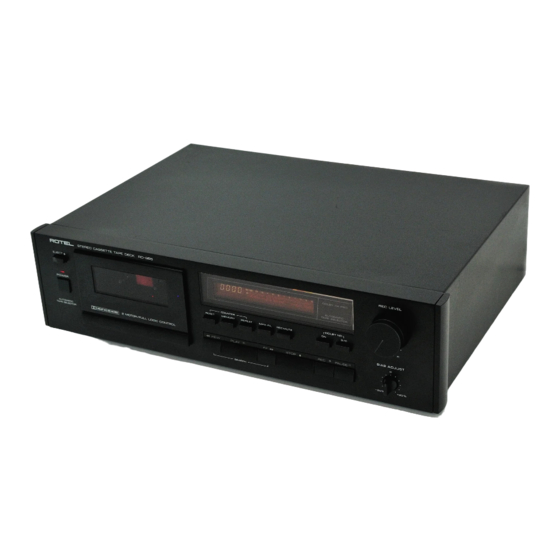 Rotel RD-865 Owner's Manual