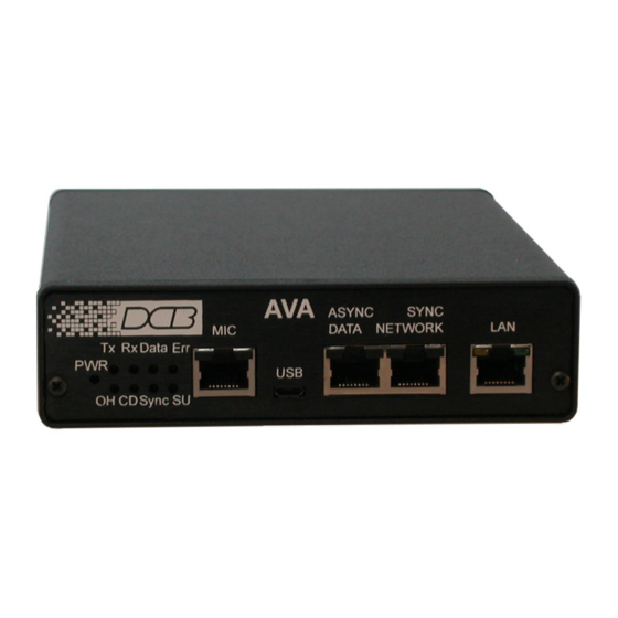 DCB AVA-E Manuals