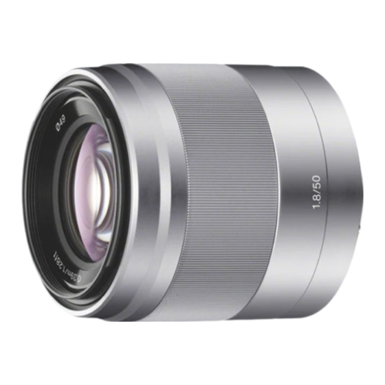 Sony SEL-50F18 Specification Sheet