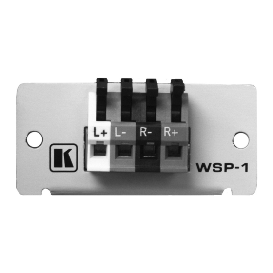 Kramer WSP-1 User Manual