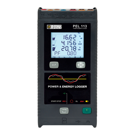 Chauvin Arnoux PEL 112 User Manual