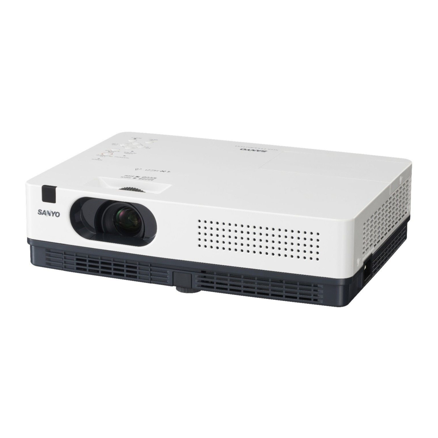 Sanyo PLC-XD2200 - XGA Able Multimedia Projector Manual