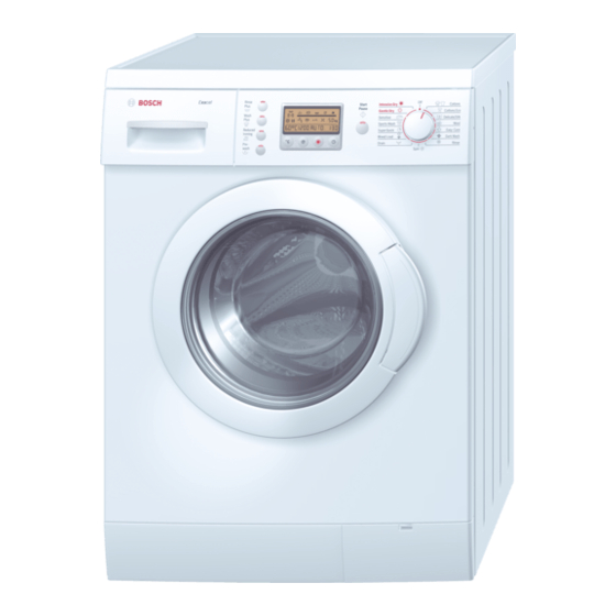 Bosch ExxcelWVD24520GB Operating And Installation Instructions