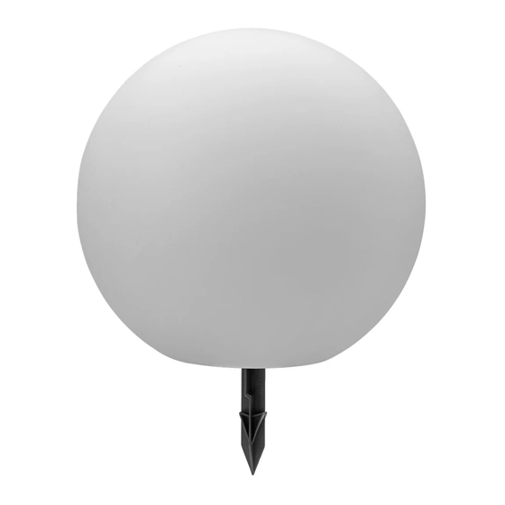 Anslut 014230 Solar LED Globe Manuals
