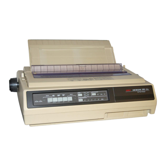 OKIDATA Microline 393 Setup Manual