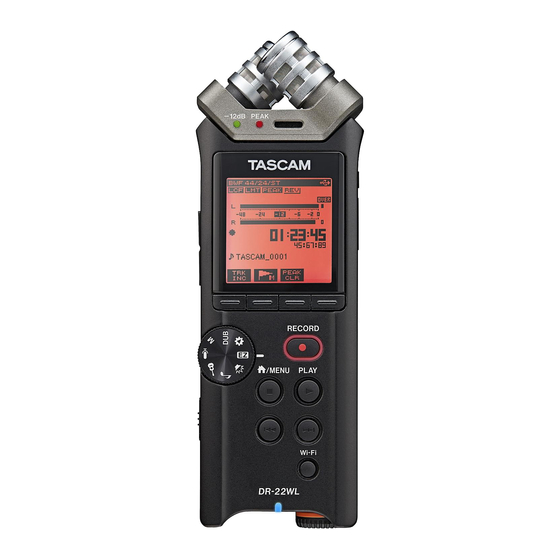 Tascam DR-22WL Owner's Manual