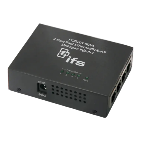 Interlogix IFS POE201-MS/4 Manuals