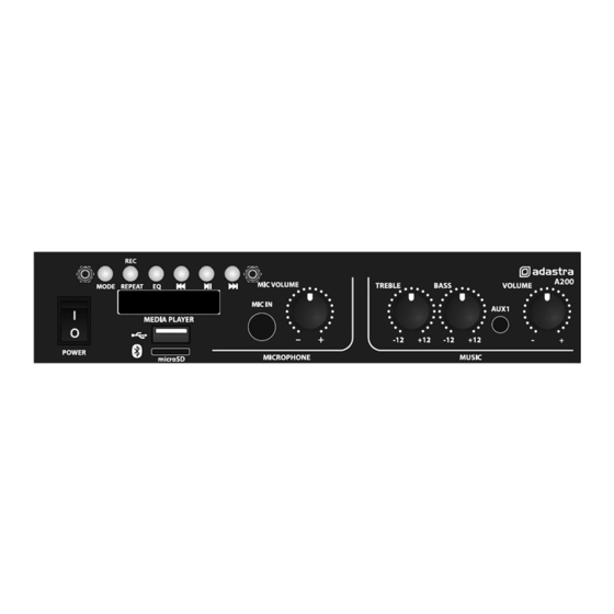 Adastra A200 User Manual