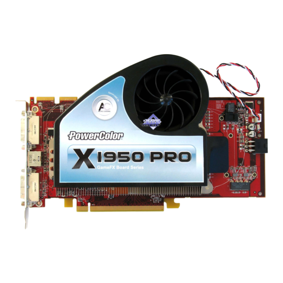ATI Technologies 100 437807 - Radeon X1950 Pro HD PCI Express 256MB Video Card User Manual