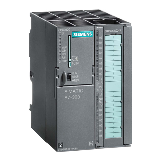 Siemens CPU 313C Manuals