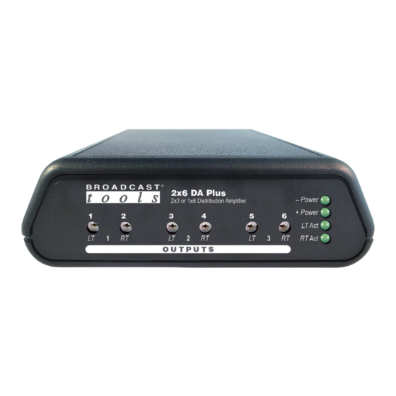 Broadcast Tools 2x6 DA Plus/RJ Installation And Operation Manual