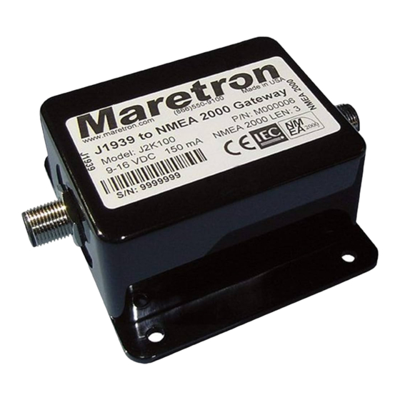 Maretron J2K100-01 Owner's Manual