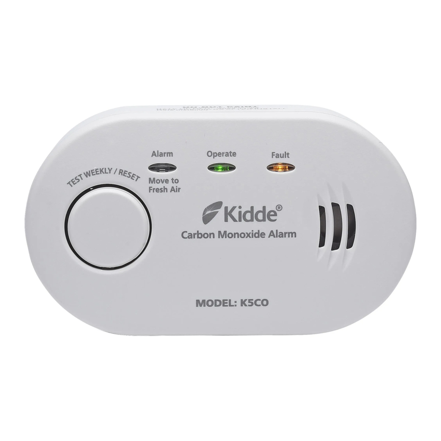 Kidde K5CO, K5DCO - Battery Carbon Monoxide Alarm Manual
