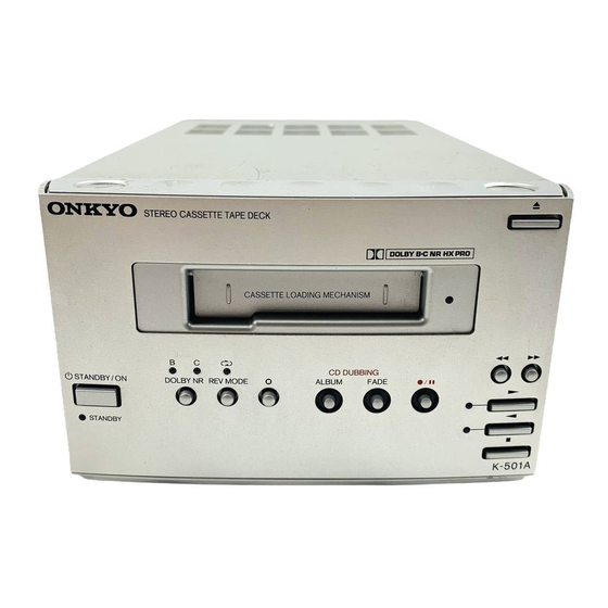 Onkyo K-501A Service Manual
