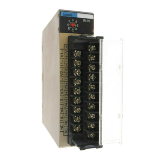 Omron DA002 Operation Manual