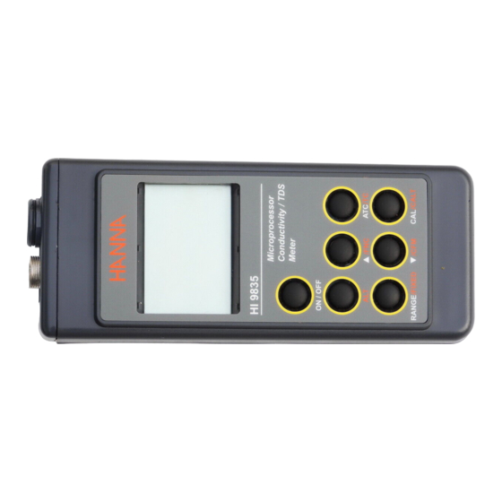 Hanna Instruments HI 9835 Instruction Manual