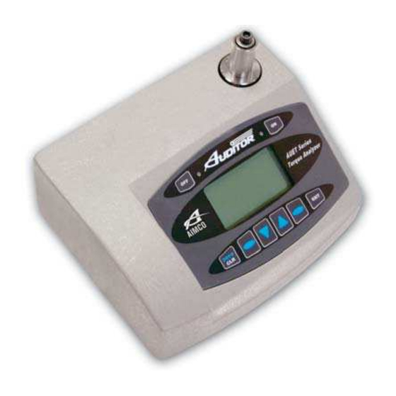 User Manuals: Aimco AUDITOR AUET/MTM Torque Tester