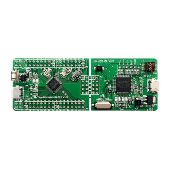Nuvoton NuMicro NuTiny-SDK-NUC029KGE User Manual